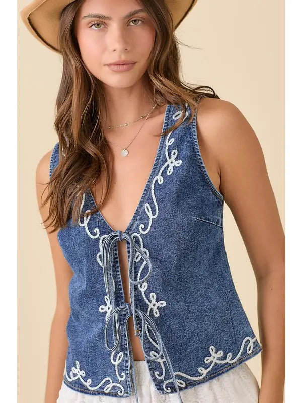 Demi Denim Vest