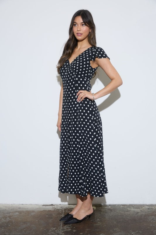 Polka Dot Midi Dress