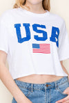 USA Crop Tee