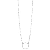 Paper Clip Open Circle Necklace