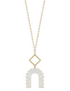 Gold Diamond U-Shape Necklace