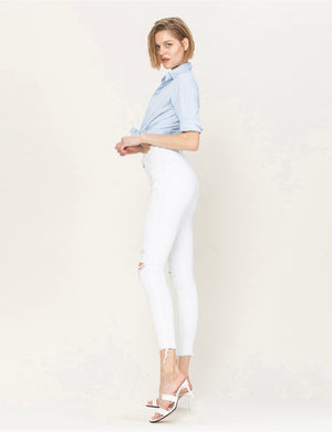 Vervet - White Distressed Denim