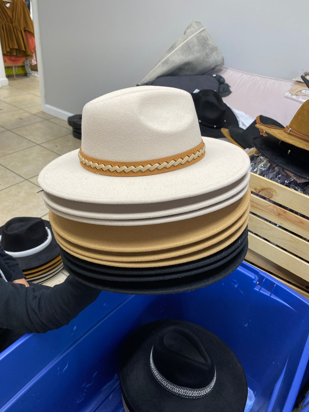 Woven Belted Fedora