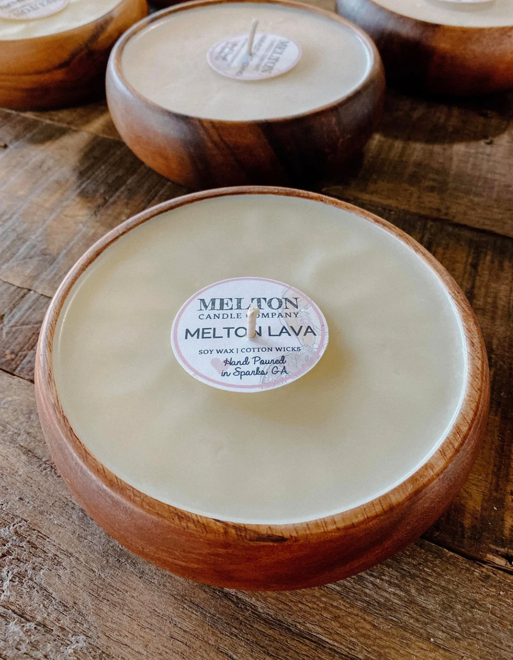 Wooden Bowl Candles